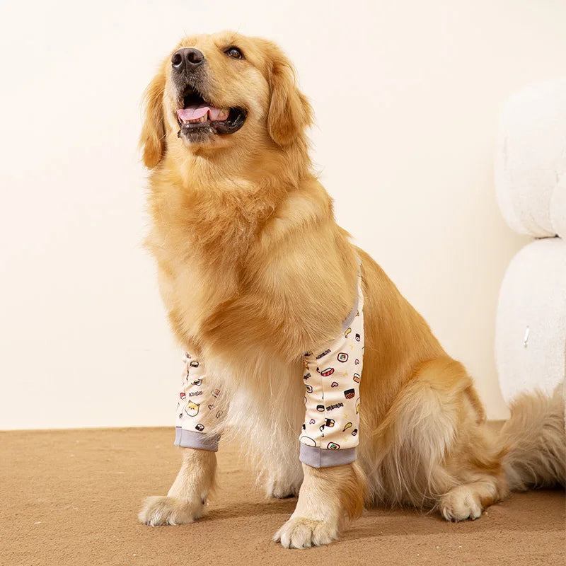 Large Dog Knee Protection Clothing Dirt-proof Pet Coats Protect Joint Breathable Pet Elbow Protect Cloth Portable Dog Supplies