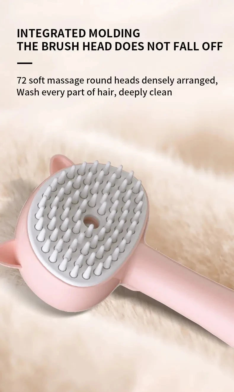 2-in-1 Cat grooming comb Pet Grooming Brush - Electric Massage & Waterless Spray Comb for Cats/Dogs One-Button Deshedding