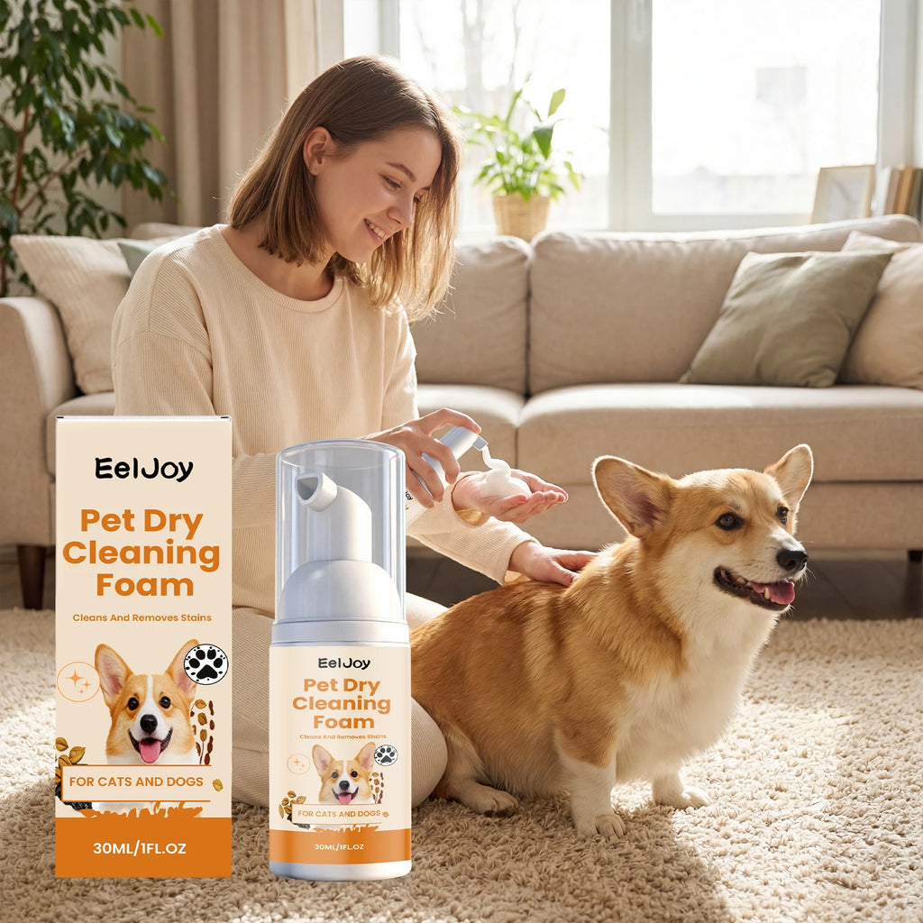 Dogs Cats Cleaning Mousse Pet No Rinse Dry Shampoo Coconut Oil Skin Care Deodorizing Moisturizing Quick Bath Foam Pet Cleaning