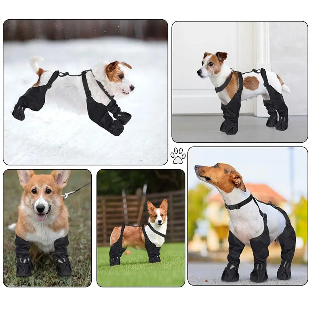 Best Anti-Slip Dog Shoes Pet Paw Protector Dog Rain Outdoor & Suspender Dog Dog Dirty-proof Shoes Anti-fall Booties, Sock S7G9