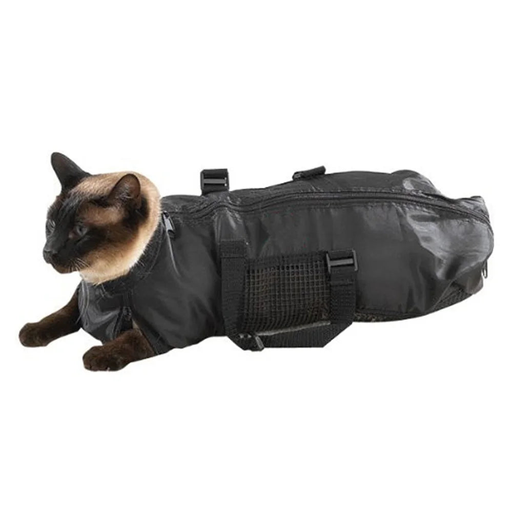 Mesh Cat Grooming Bathing Bag Oxford Cloth Pet Washing Bags For Pet Nail Trimming Anti Scratch Cleaning Shower Bite Restraint