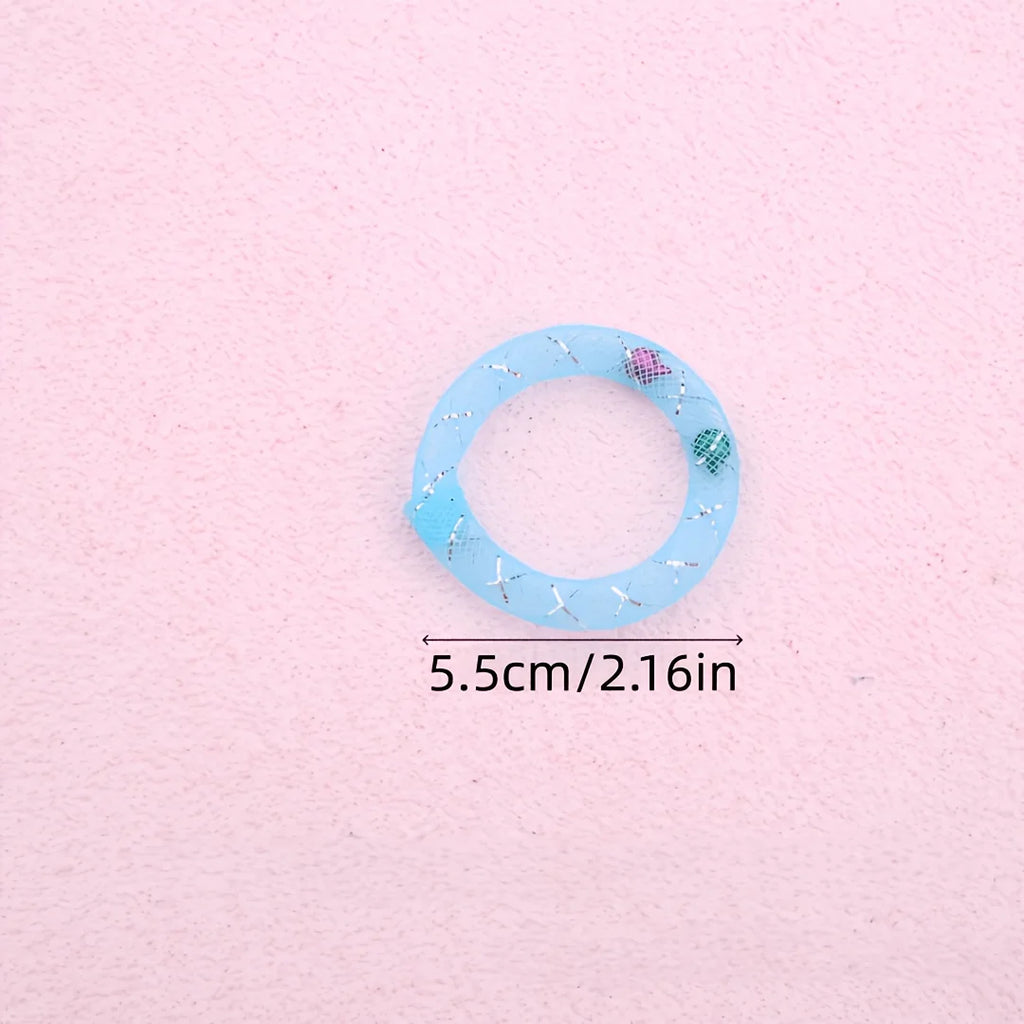 5pc colors Cat Toys-Soft Mesh Tube Self-Play Donuts for Cats,Bell-Sounding Self-Entertainment Boredom-Relief Chew and Tease Toys