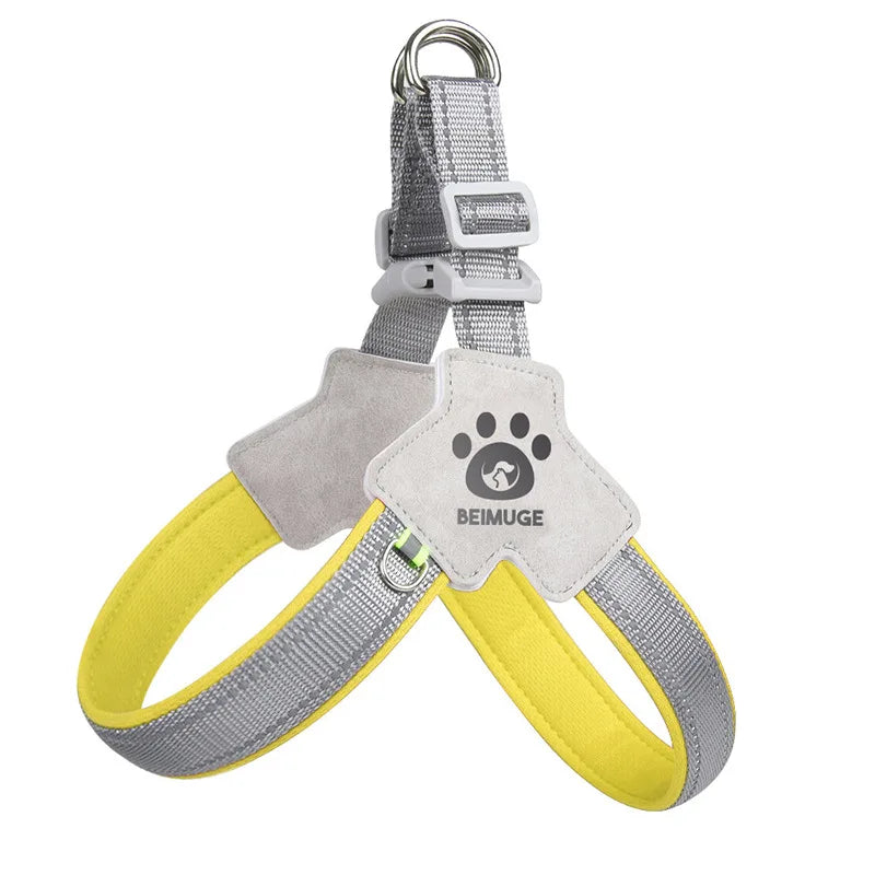 Dog Y shaped harness no pull reflective adjustable breathable and comfortable for small medium dogs walking training outdoor