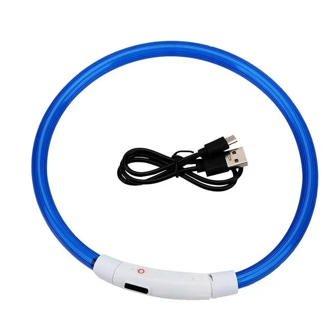 B Pet dog LED collar - Dog loss prevention collar - Adjustable collar - Safe USB charging collar - Pet supplies For use at night