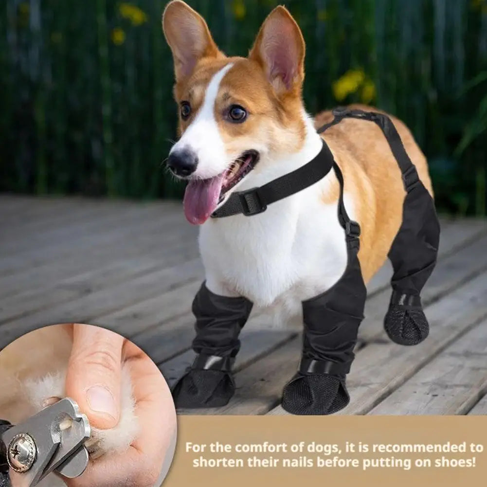 Best Anti-Slip Dog Shoes Pet Paw Protector Dog Rain Outdoor & Suspender Dog Dog Dirty-proof Shoes Anti-fall Booties, Sock S7G9