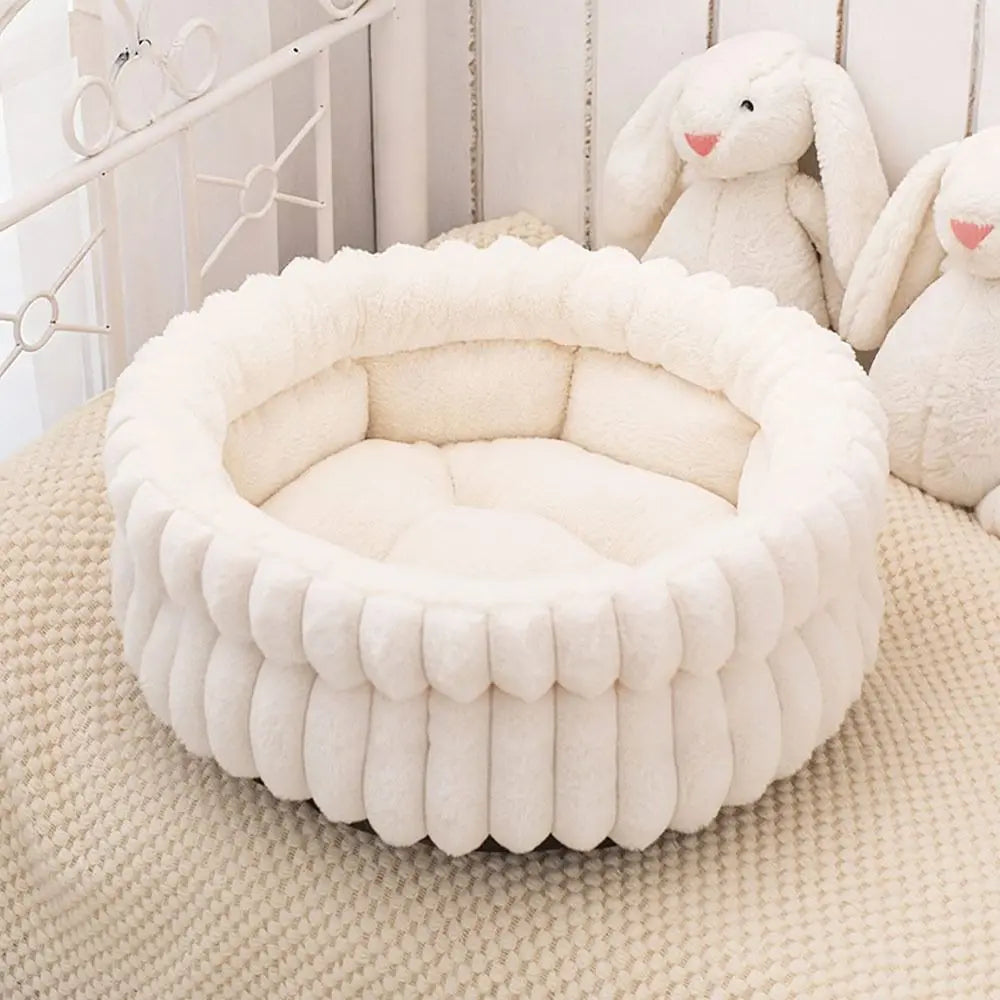 Comfortable Warm Soft Cat Bed Deep Sleep Pet Supplies Dog Bed Round Cozy Pet House Kennel Winter