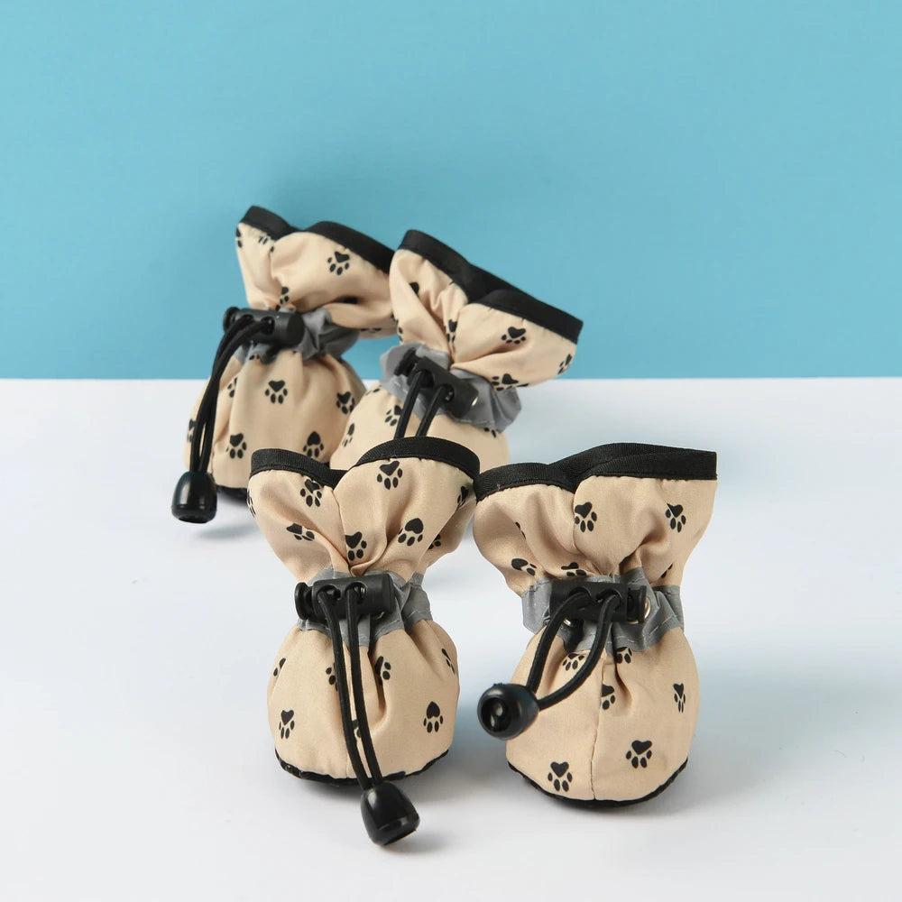 Spring Autumn Dog Shoes for Small Medium Dogs Cats Breathable Warm Cozy Puppy Print Boots Bulldog Teddy Chihuahua Pet Supplies