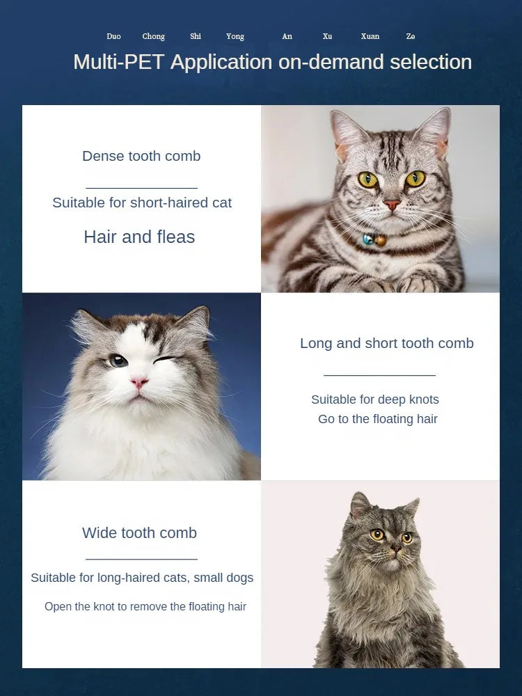 3.5*20cm Cat Grooming Special Comb Brush Long-haired Cats Dense Teeth Comb Knots To Remove Floating Hair Wooden Comb