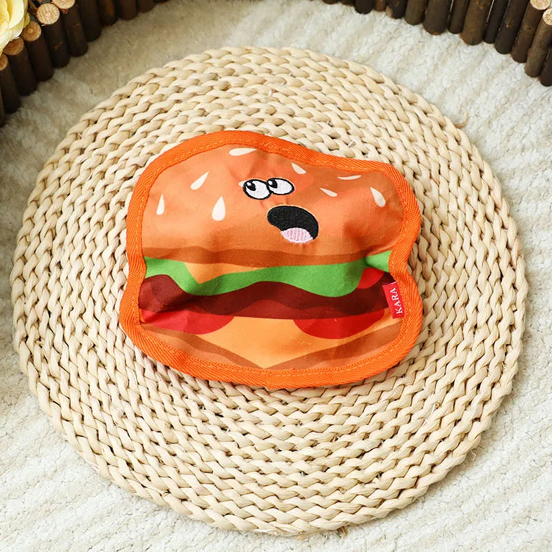 Dog toys that are resistant to biting, grinding teeth, and can relieve boredom with sound simulation, such as hamburgers and fre