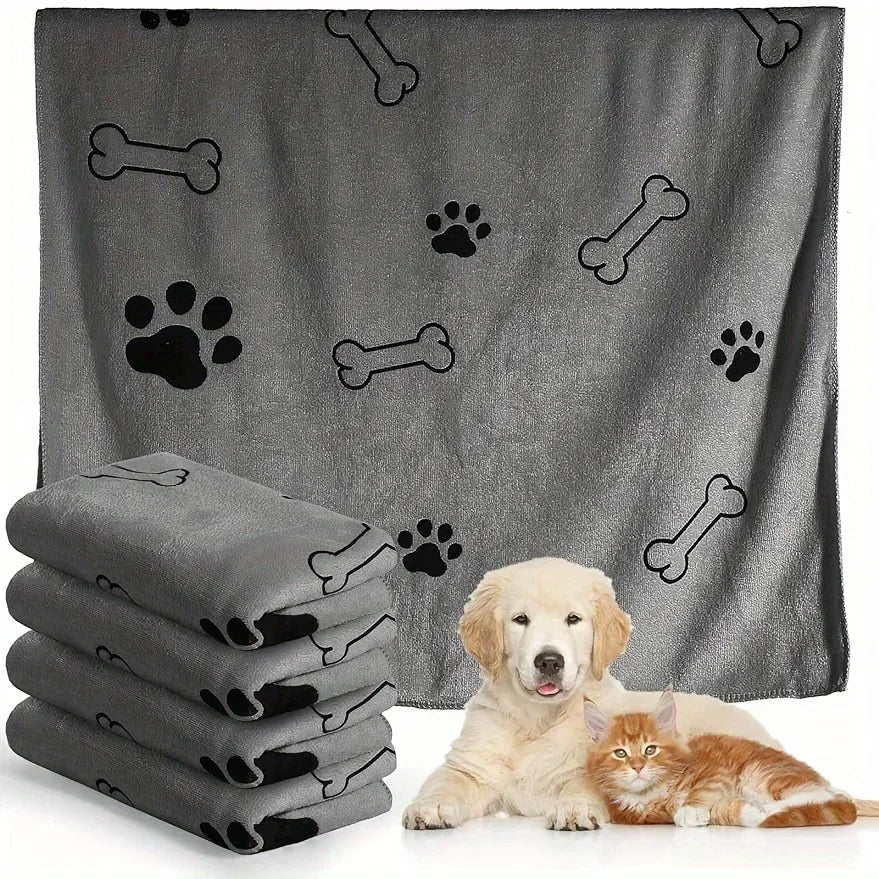 Quick-Drying Microfiber Dog Towel Absorbent Pet Bath Product Fiber Quick-drying Bath Towel Car Wiping Cloth Pet Supplies