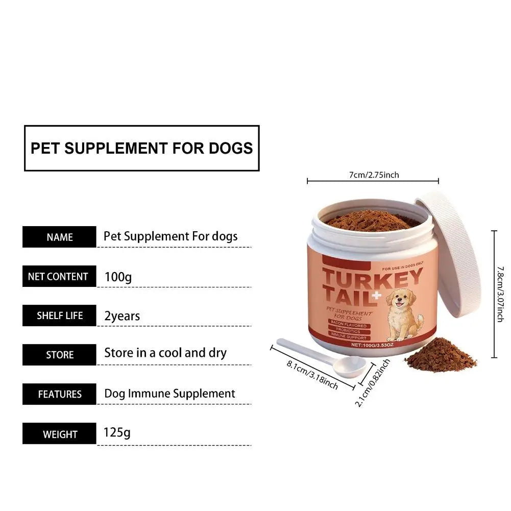 100g Bacon Flavored Pet Health Supplement Elderly Dog Maintenance Joint Intestinal Skin Care Dog Probiotics Immune Support Agent