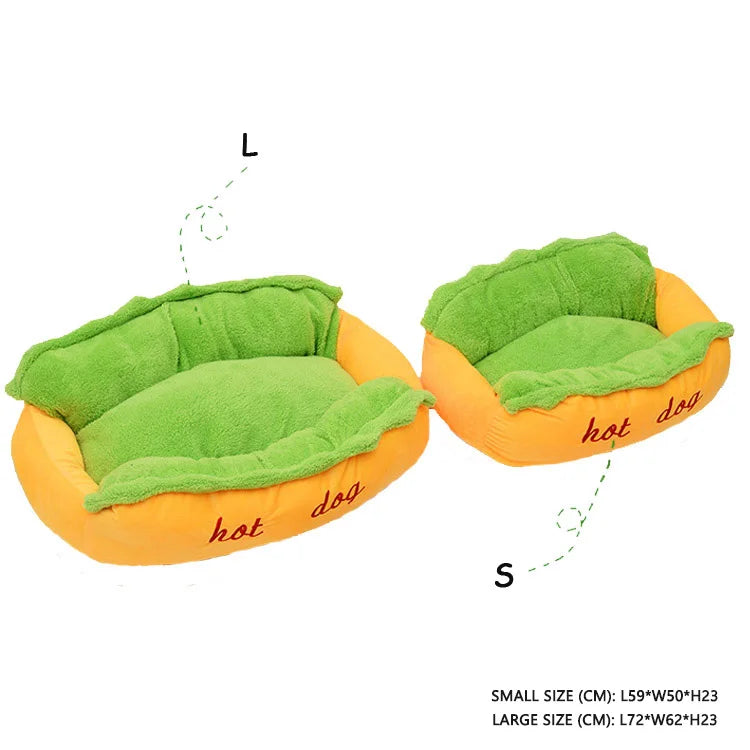 Warm Hot Dog Bed Removable Soft Lounger for Dog Large Hot Sale Washable Elastic Puppy Cat Pet House Sofa Indoor Dog Kennel