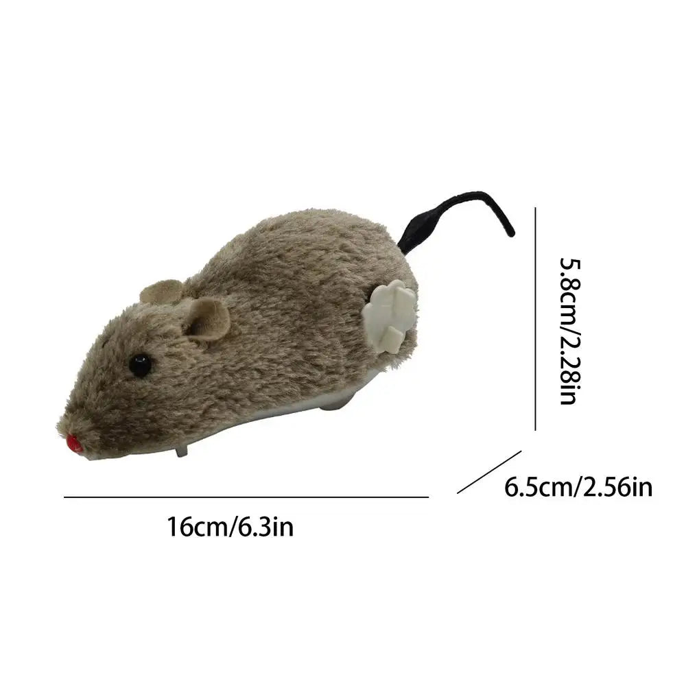 Cat Mice Toys Wind Up Mouse Cat Moving Plush Interactive clockwork Toys Chasing Quick Move Toys Interesting Supplies For Kitten