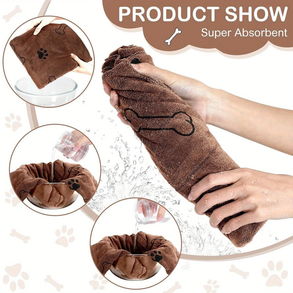 Dog Towels,Quick-Dry Microfiber  - Absorbent Pet Bath & Paw Cleaning Cloths for Medium Breeds, 40x24 Inch