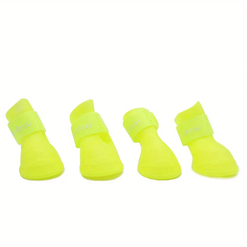 Pet Shoes Cute Pet Dog Shoes Rainproof Puppy Boots Anti-Slip Dog Shoes
