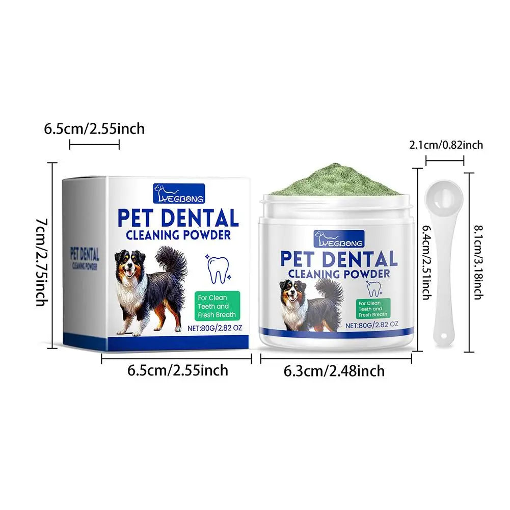 80g Dog Teeth Cleaning Powder Natural Ingredients Safe Non-irritating Maintain The Oral Health Of Dogs Dog Teeth Cleaning Powder
