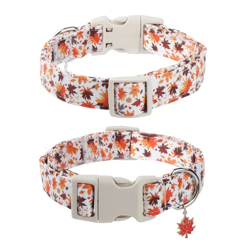 Dog Collar Nylon Cat Collars Adjustable Dogs Necklace with Cute Print for Small Medium Large Dogs Cat Supplies Valentine's Day