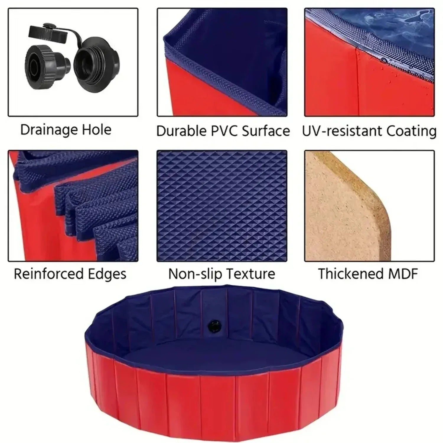 Pet Swimming Pool Bath Supplies Foldable Large Dog Bath Pet Pool Golden Retriever  Cat Bath Baby Bath  Dog Swimming Pool Outdoor