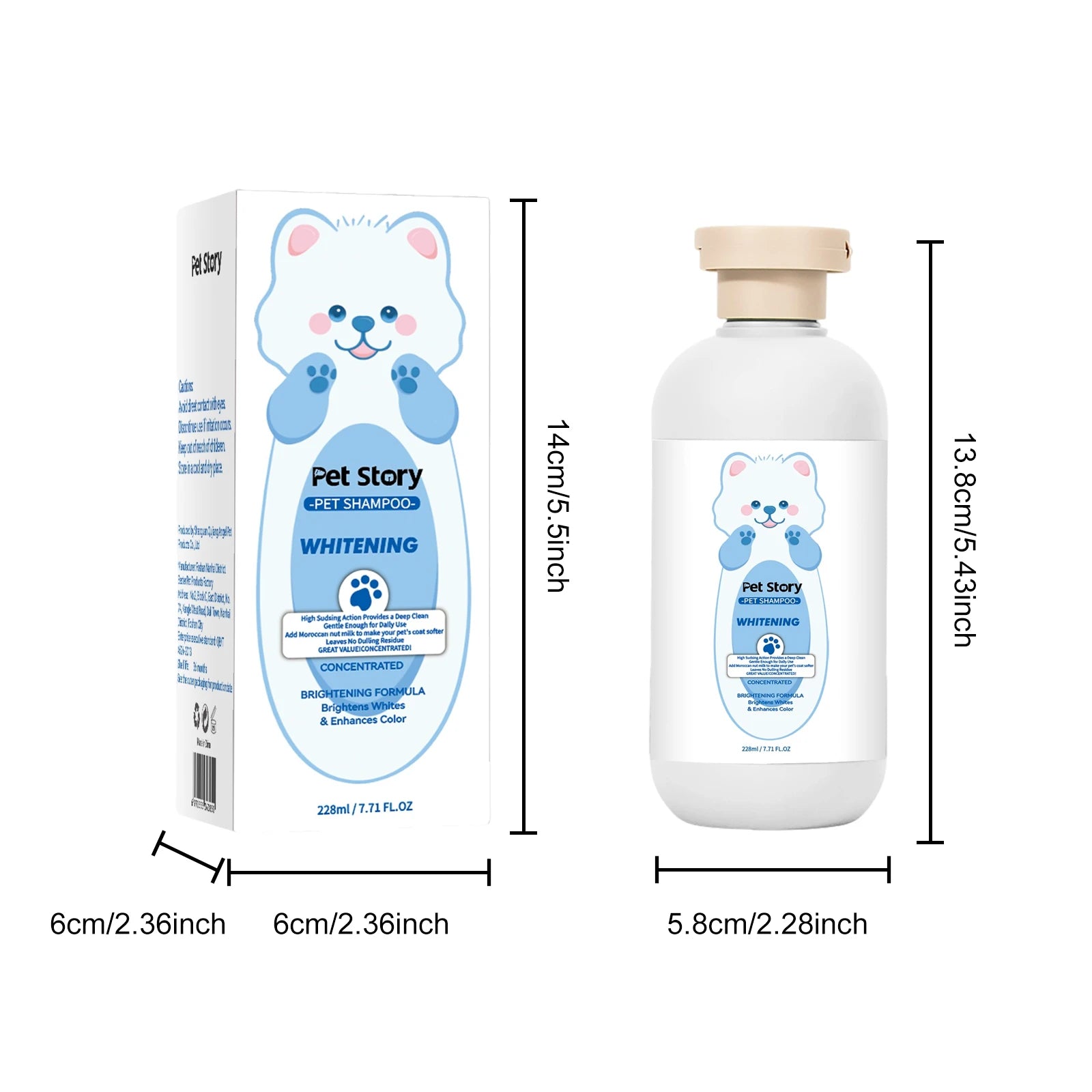 228ml PET Cleaning High Quality Safe Pet Dog Shampoo Body Wash Tender Skin Odor Removing Cleansing Petcleaning for Dogs Cats