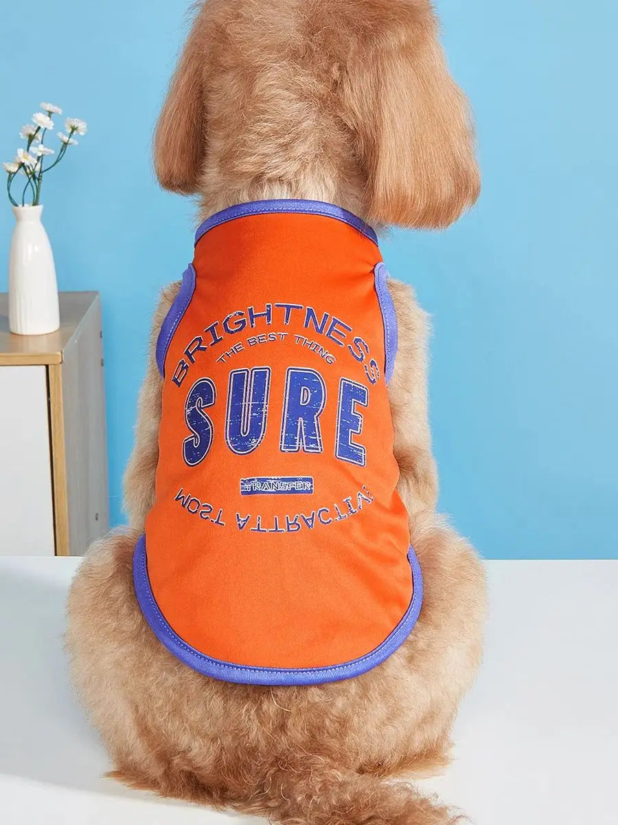 Pet clothes: dog and cat vest Light, breathable, comfortable, simple, generous, fresh and cute, suitable for all seasons