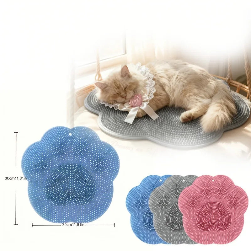 2-in-1 Cat Grooming Cushion Brush Bed Mat  Pet Sleeping Mat Kitten Puppy Nest Pet Cushion Cat Accessories