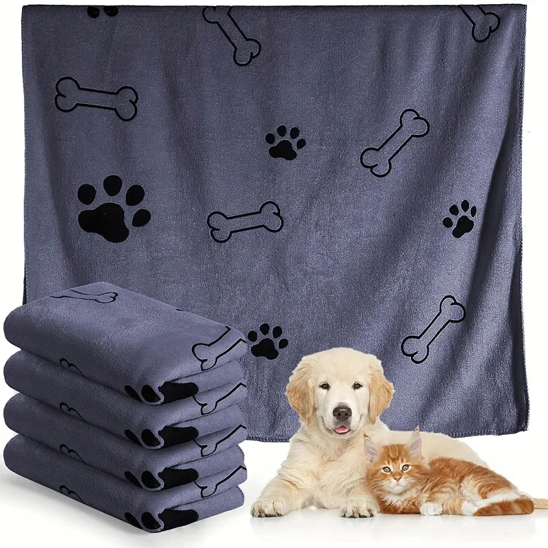Dog Towels,Quick-Dry Microfiber  - Absorbent Pet Bath & Paw Cleaning Cloths for Medium Breeds, 40x24 Inch