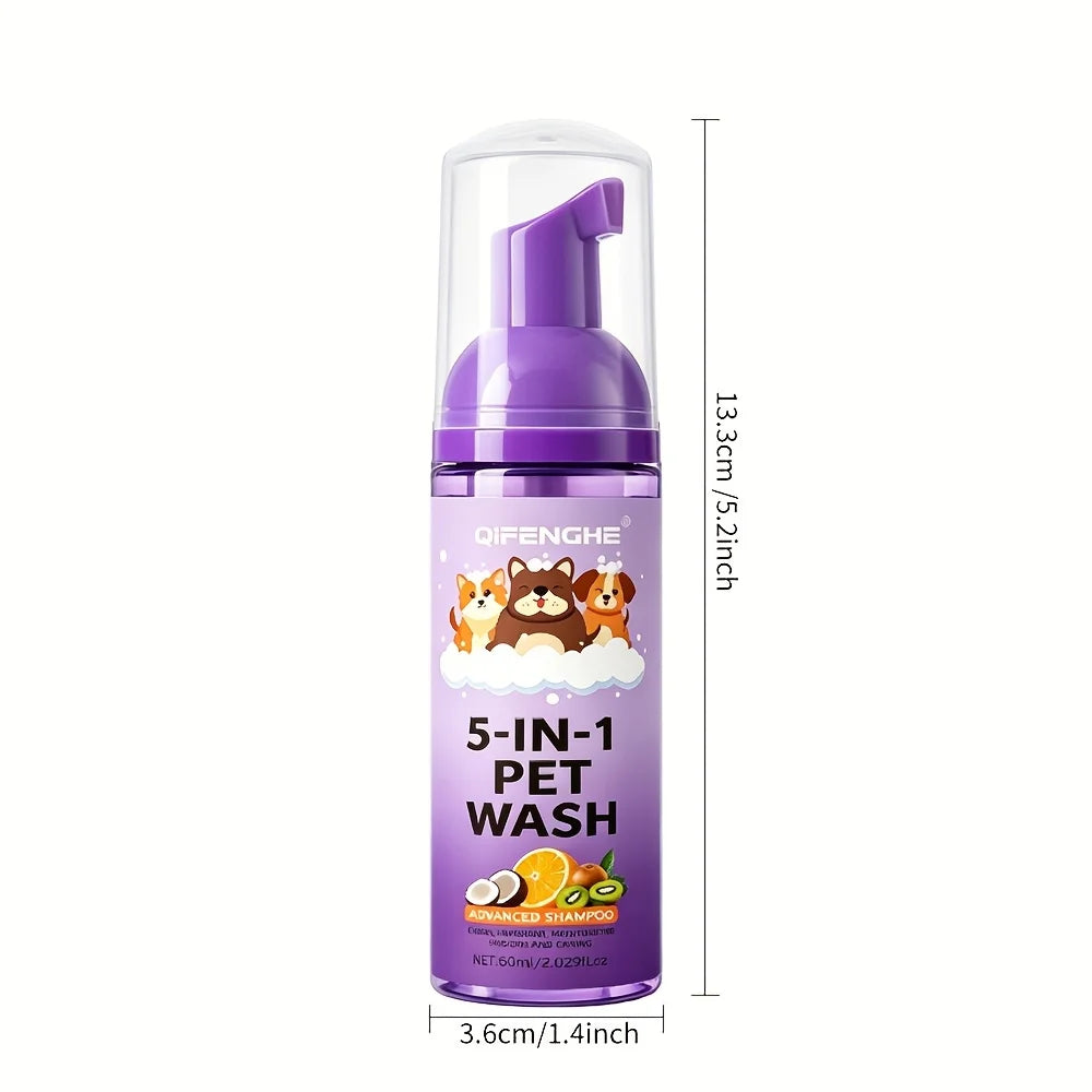 No Rinse Dog & Cat Shampoo Suitable for Puppies, Kittens, Adults - Quick Waterless Bath Foam, Tear-Free Formula, Rinse-Free Deep