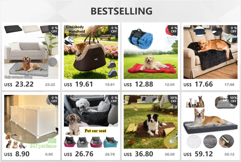 Dog Bed Removable  Machine Washable Pet Car Seat Cover Pet Animal Nest Cushion Dogs Cats Sofa Bedding Travel Mattress for Pets