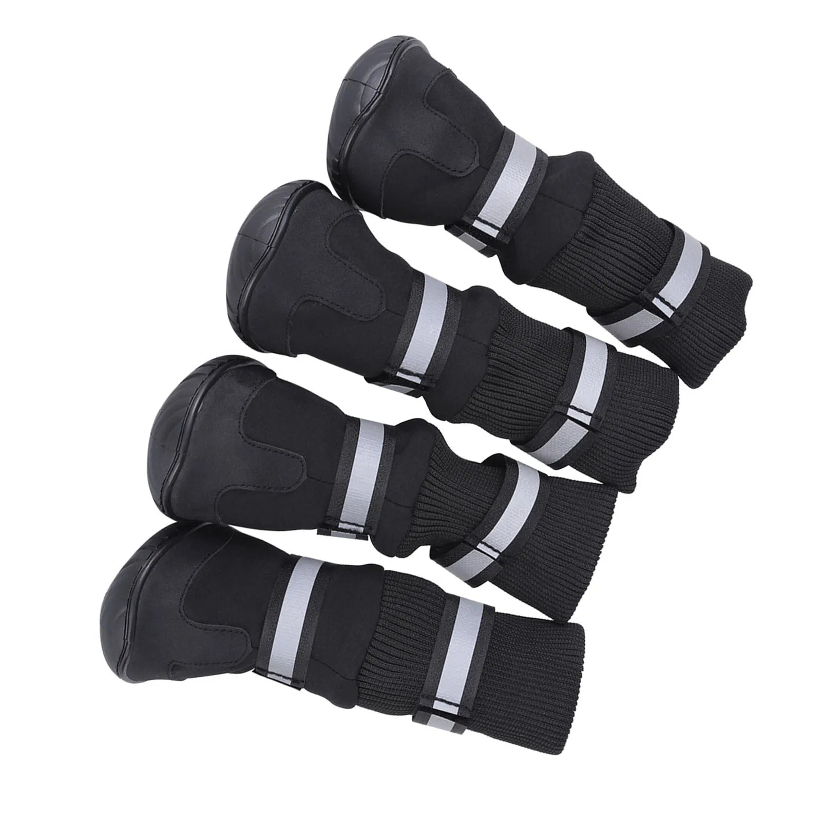D2 4Pcs Set Pet Dog Shoes Anti Slip Protective Boots Dog Socks for Large Dogs Cat Waterproof Winter Dog Pet Puppy Shoes For Dogs