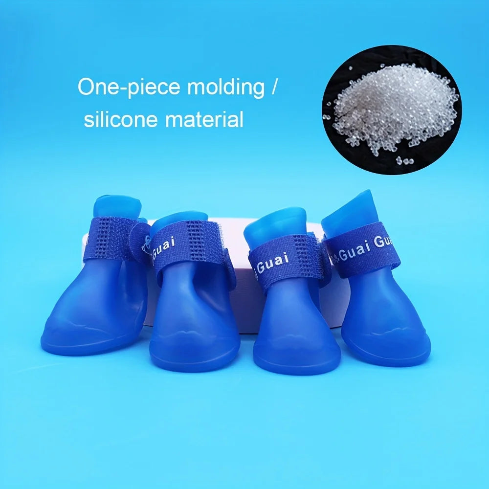 Pet Shoes Cute Pet Dog Shoes Rainproof Puppy Boots Anti-Slip Dog Shoes