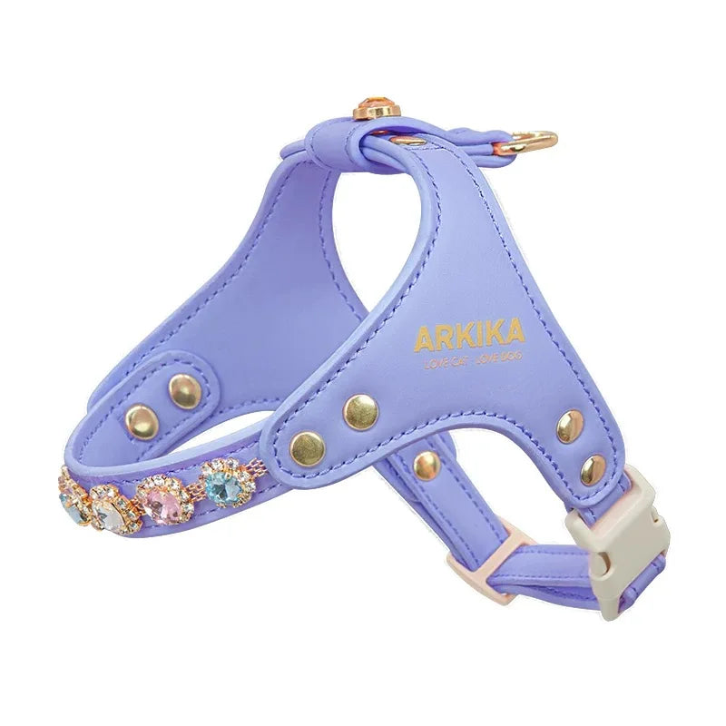 Arkika Dog Leash Small Dogs Chest Back Type Yorkie Teddy Pet out Walking Rope Non-Extensible Durable Pet Supplies