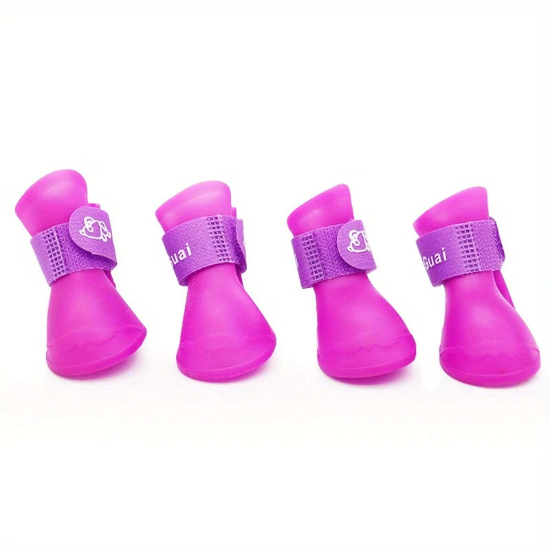 Pet Shoes Cute Pet Dog Shoes Rainproof Puppy Boots Anti-Slip Dog Shoes