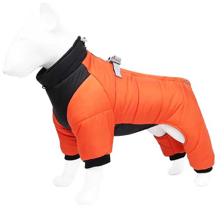 Dog Clothes Four Feet Clothing Warm Winter Coat Reflective Rainproof Dog Clothes Windproof Overall for Dogs Pet Cotton Clothes