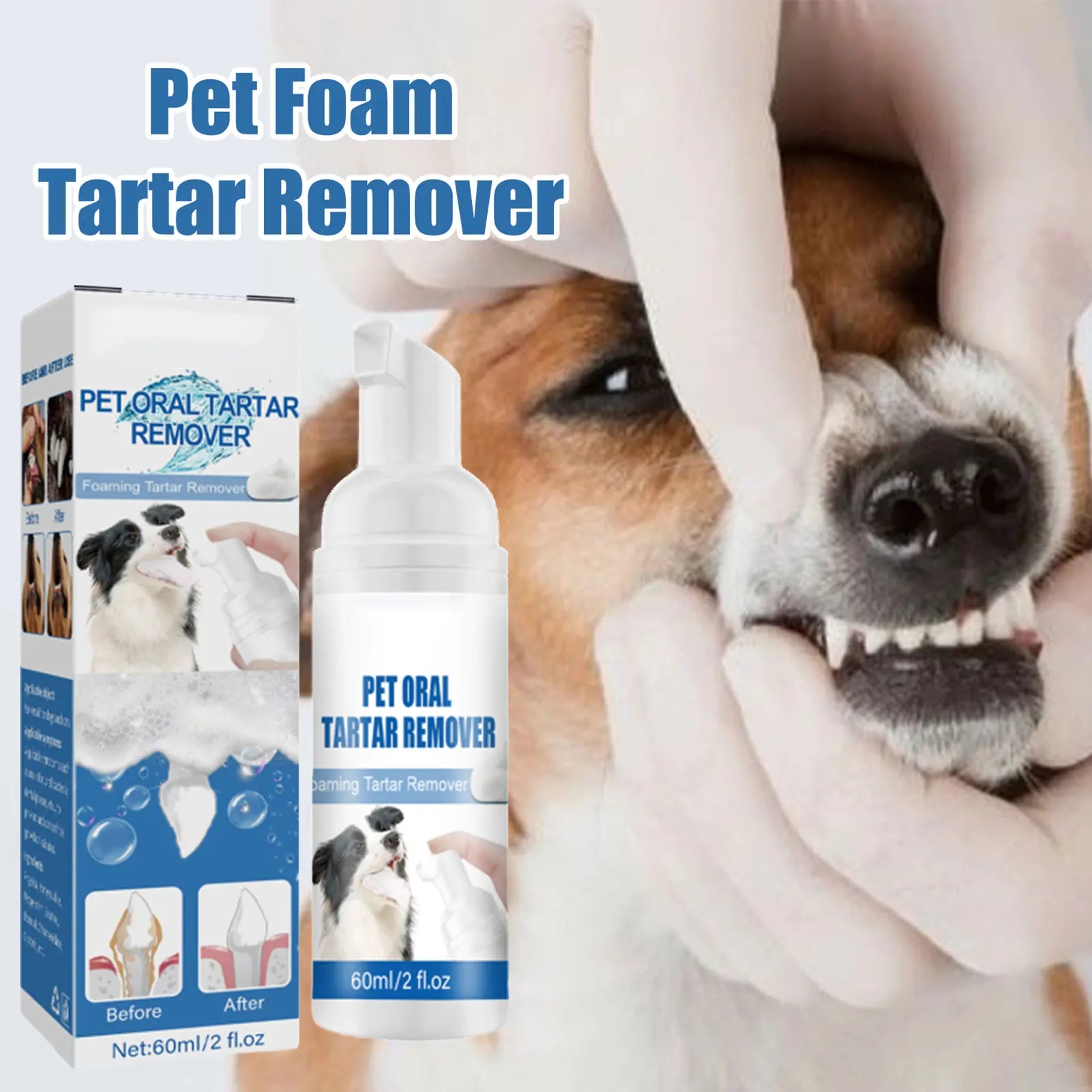 Dog Dental Care Foam Dog Oral Breath Freshener Keep Dog Breath Fresh And Teeth Clean Supports Gum Health Dog Dental Care.