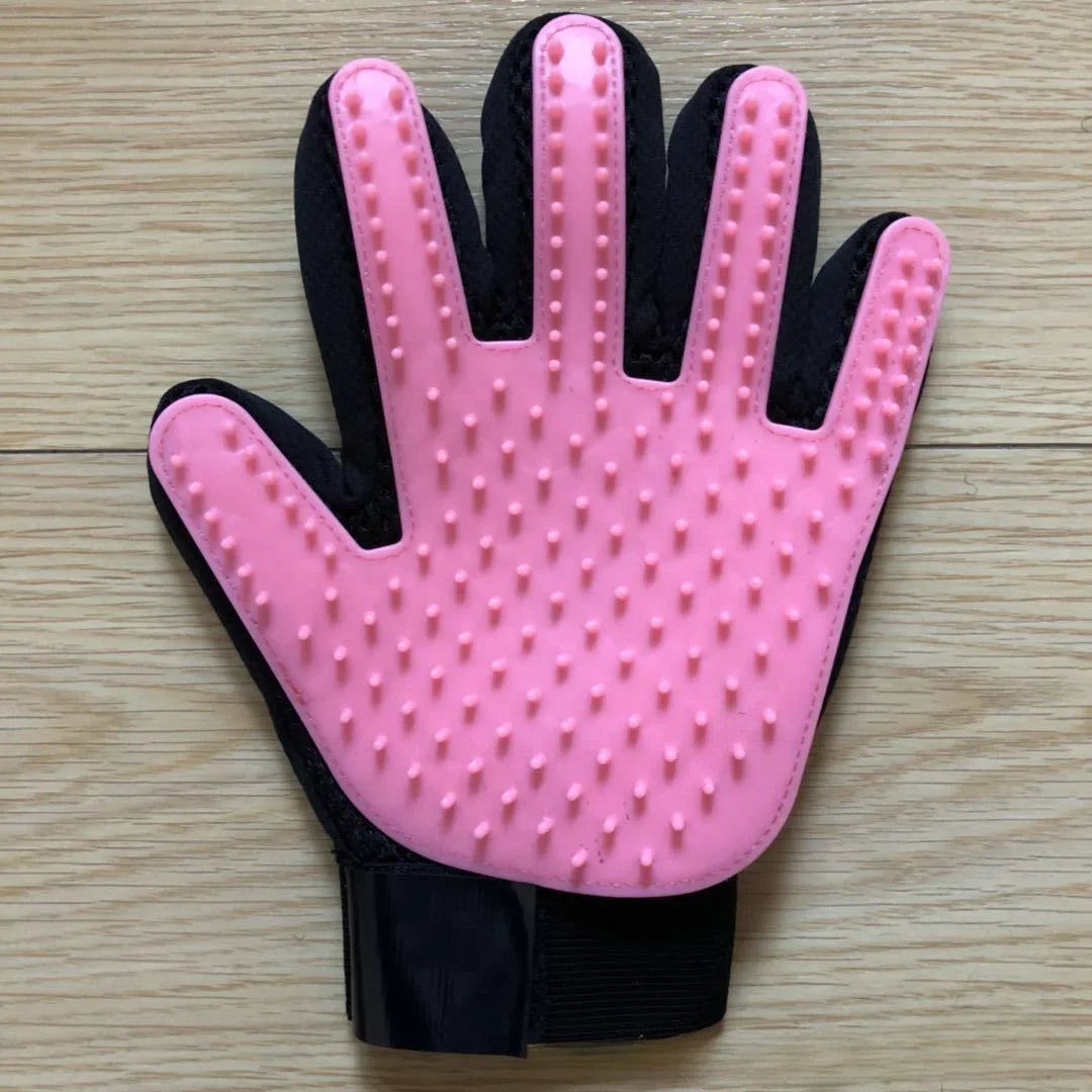 Cat and Dog Grooming Gloves, Gentle Silicone Deshedding Brush, Cleaning Accessories