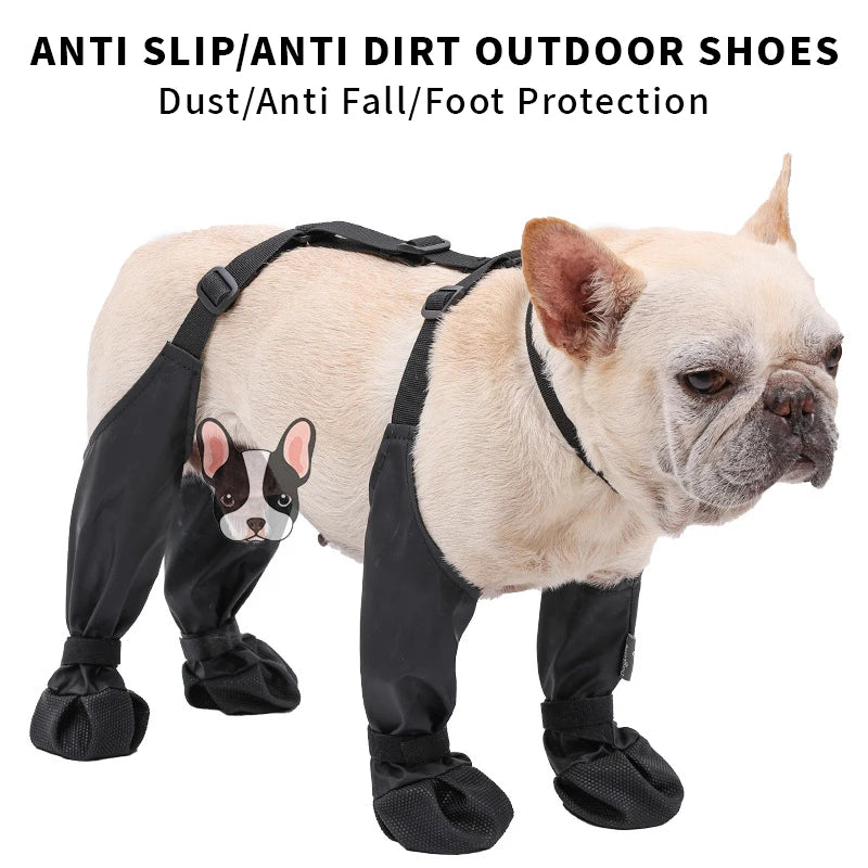 1set Pet Rain Shoes Dog Rain Boots Waterproof Dog Boots Small Puppy Medium Large Dogs Pet Booties Anti-Slip Dog Shoes Rain Snow