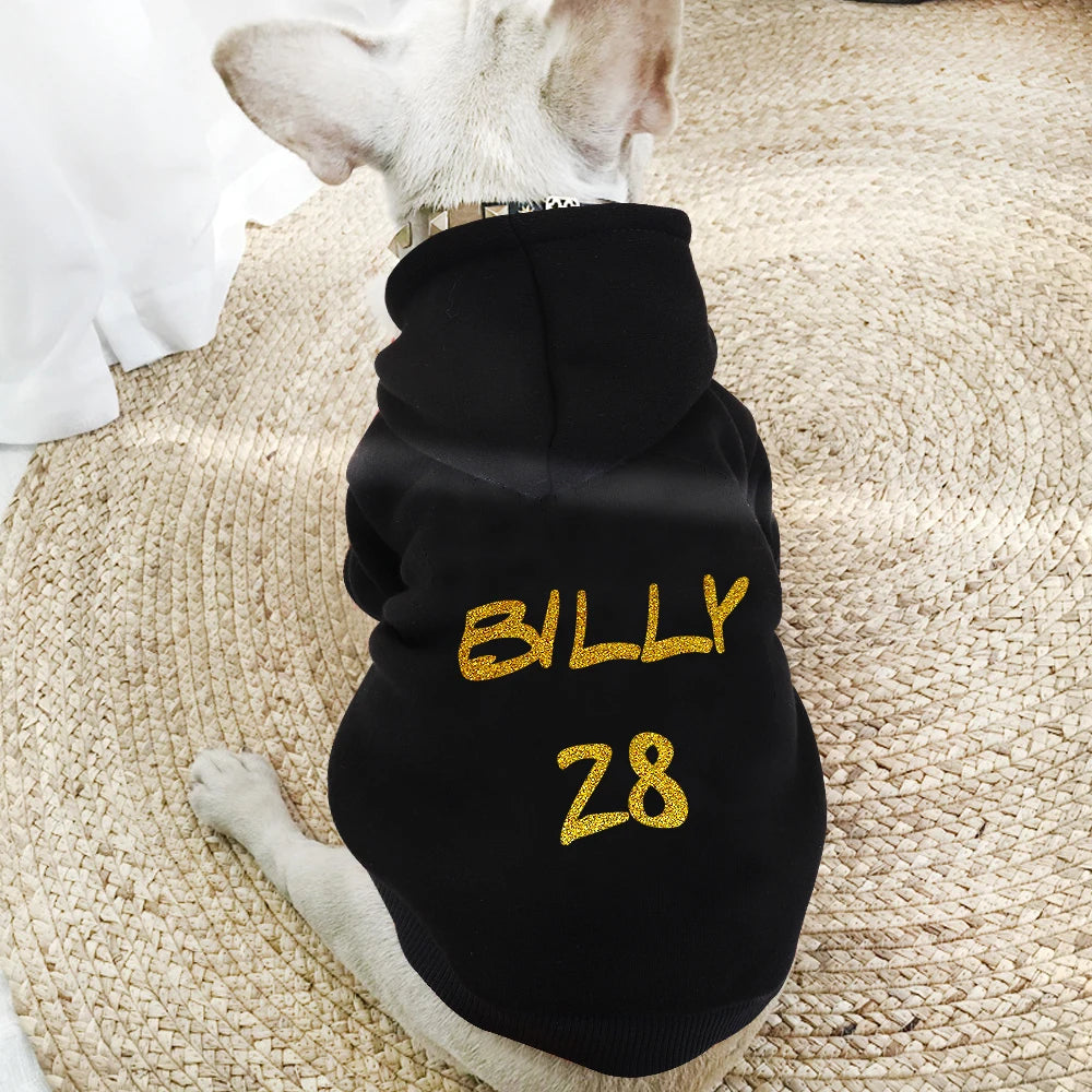 Custom Pet Dog Clothes, Puppy Hoodies, Warm Coat for Large Dogs, Jacket, Sweater, French Bulldog Clothing, Autumn, Winter