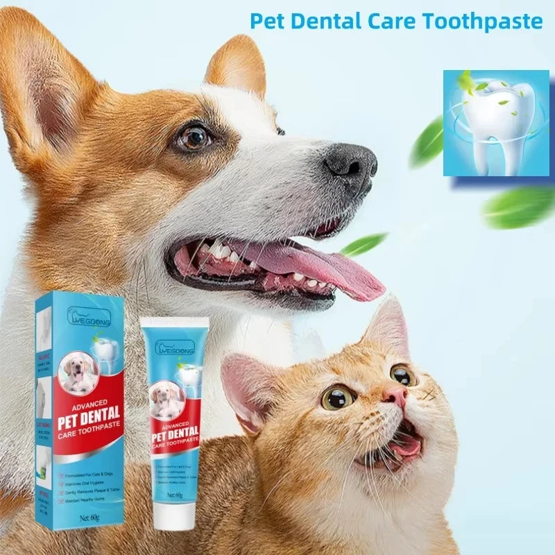 Pet Toothpaste for Dogs Fresh Breath Oral Cleaning Bad Breath Dental Plaque Edible Toothpaste Improve Your Pet's Gum Health
