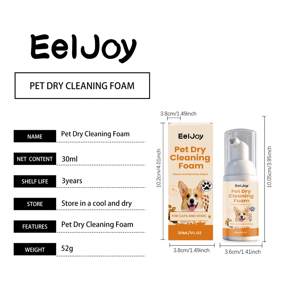 Dogs Cats Cleaning Mousse Pet No Rinse Dry Shampoo Coconut Oil Skin Care Deodorizing Moisturizing Quick Bath Foam Pet Cleaning