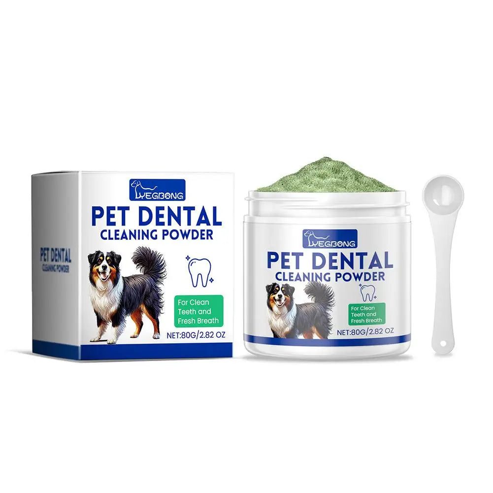 80g Dog Teeth Cleaning Powder Natural Ingredients Safe Non-irritating Maintain The Oral Health Of Dogs Dog Teeth Cleaning Powder