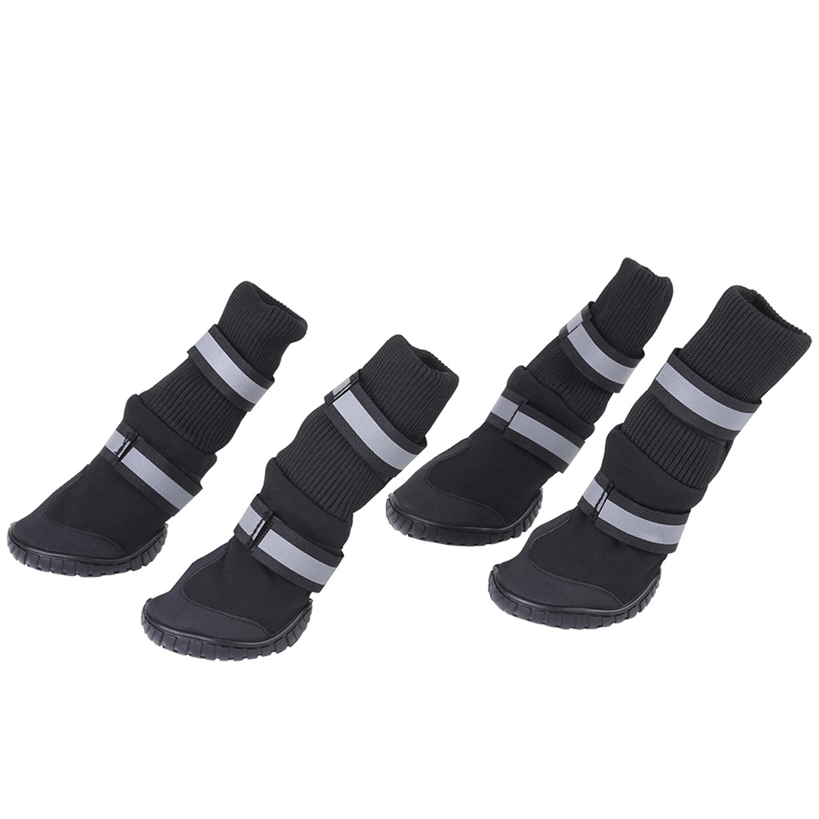 D2 4Pcs Set Pet Dog Shoes Anti Slip Protective Boots Dog Socks for Large Dogs Cat Waterproof Winter Dog Pet Puppy Shoes For Dogs
