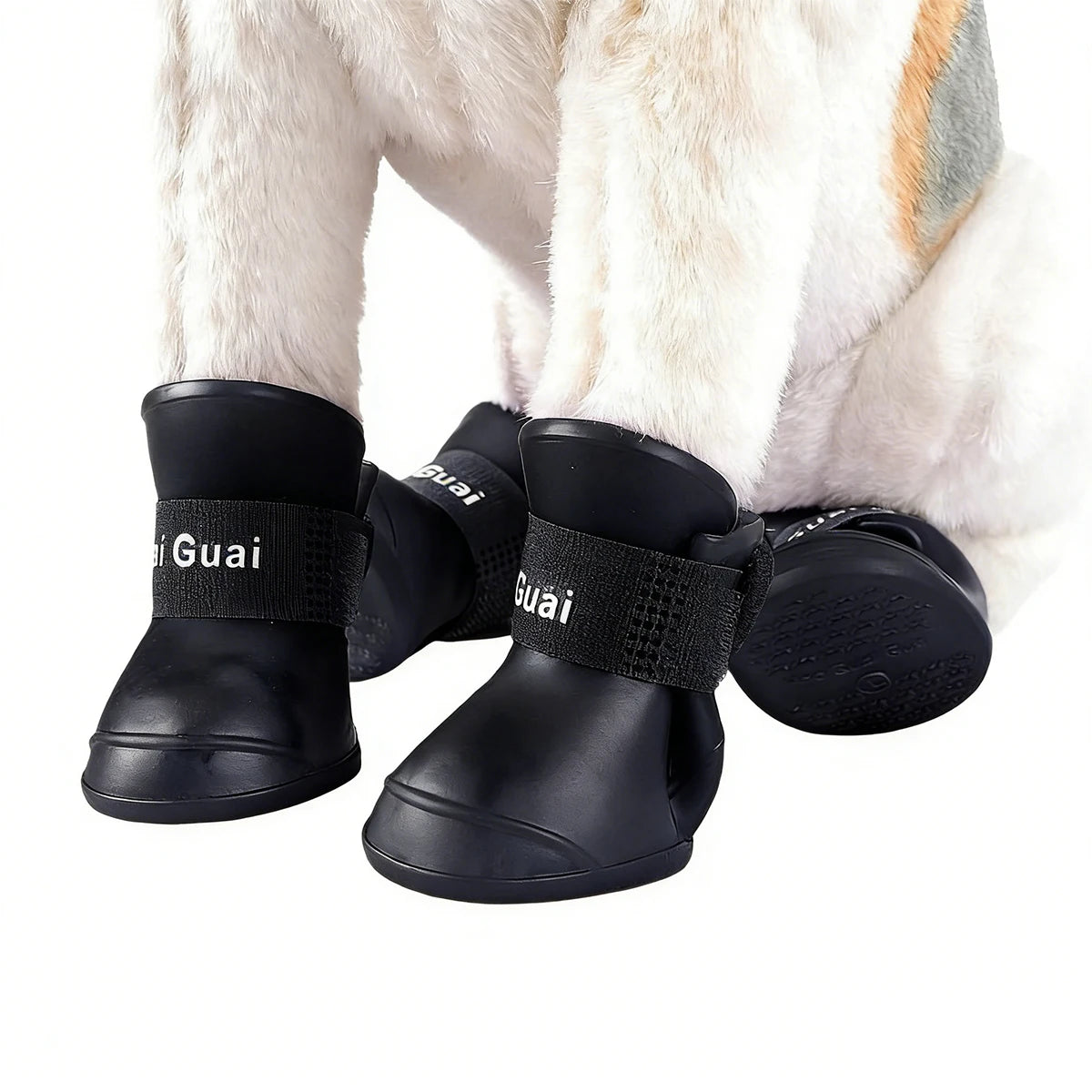 4 Waterproof and Non-Slip Rain Boots for Small and Medium-Sized Dogs, Cute Pet Dog Shoes - Protect Your Pet's Paws from Rain, Mud, and Ice