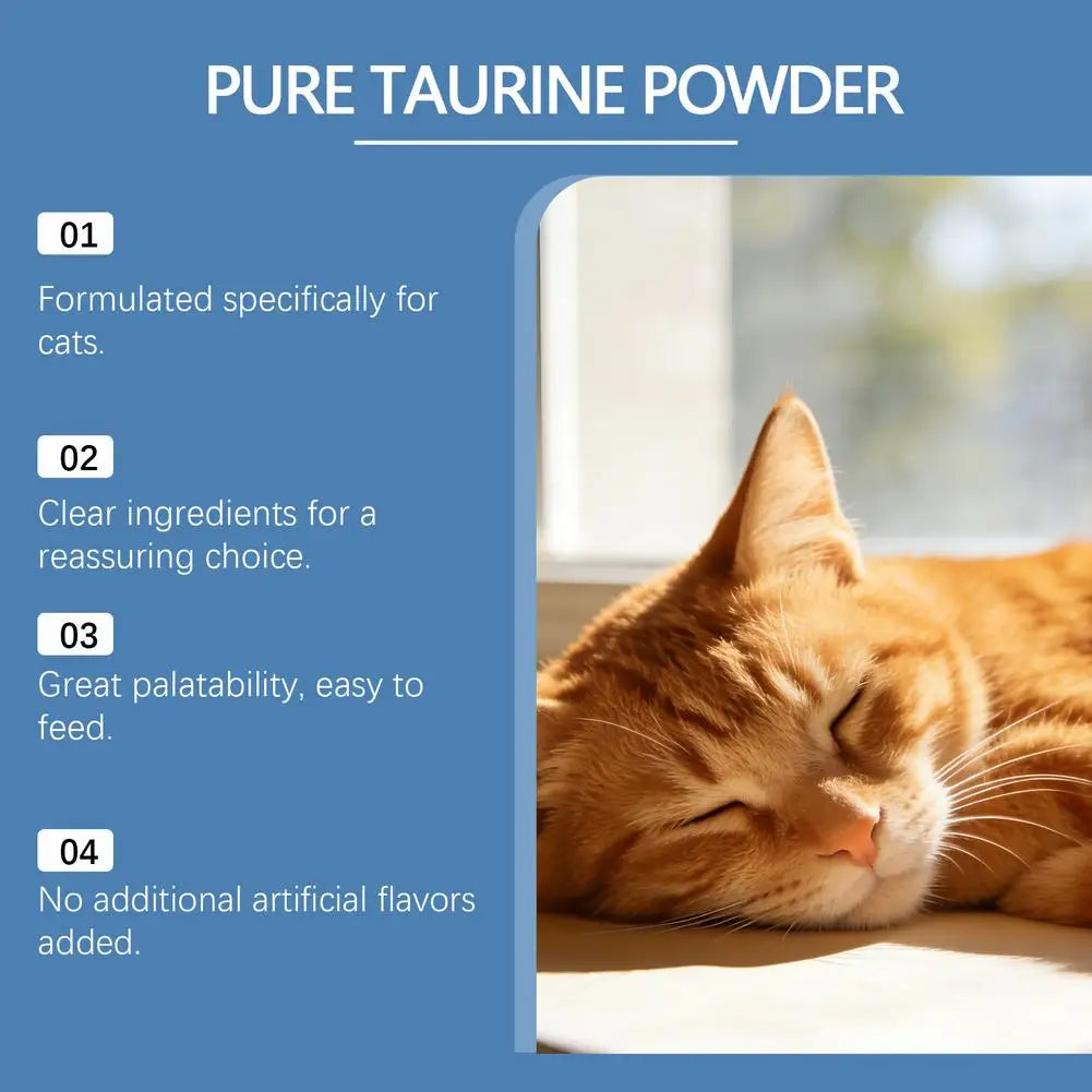 Cat Taurine Powder Gentle Formula To Care For Pet's Comfortable Body Massage Care Nutrition Powder Taurine powder for cats