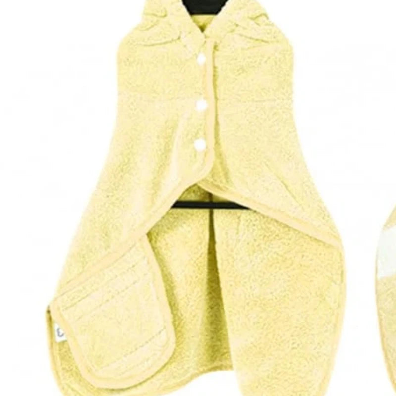 Pet Bathrobe for Dogs and Cats Super Absorbent Pet Dog Bath Towel Hooded Coat Adjustable Collar and Belly StrapXS To L