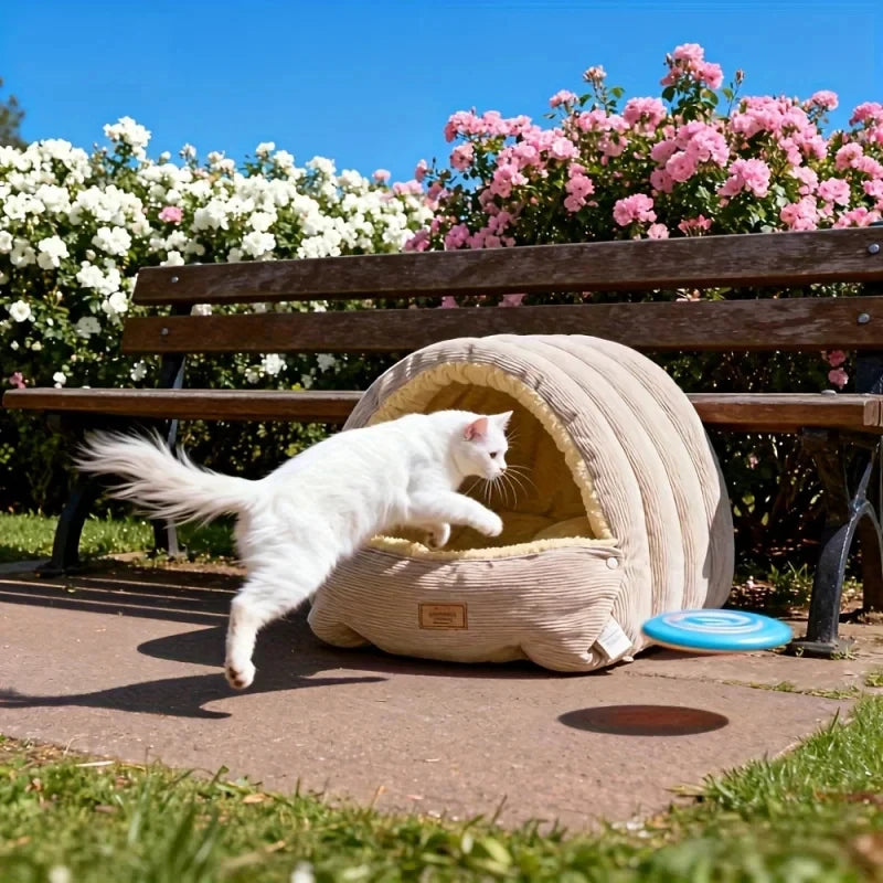 Winter Warm Cat Bed, Thickened Soft Pet Sleeping Nest, Warm Cat Cave for Kittens & Dogs, Cozy House for Pets