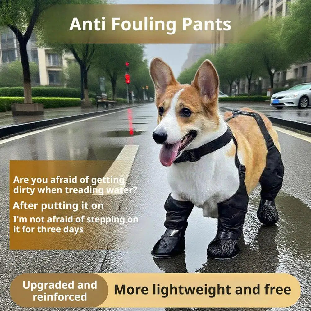 Best Anti-Slip Dog Shoes Pet Paw Protector Dog Rain Outdoor & Suspender Dog Dog Dirty-proof Shoes Anti-fall Booties, Sock S7G9