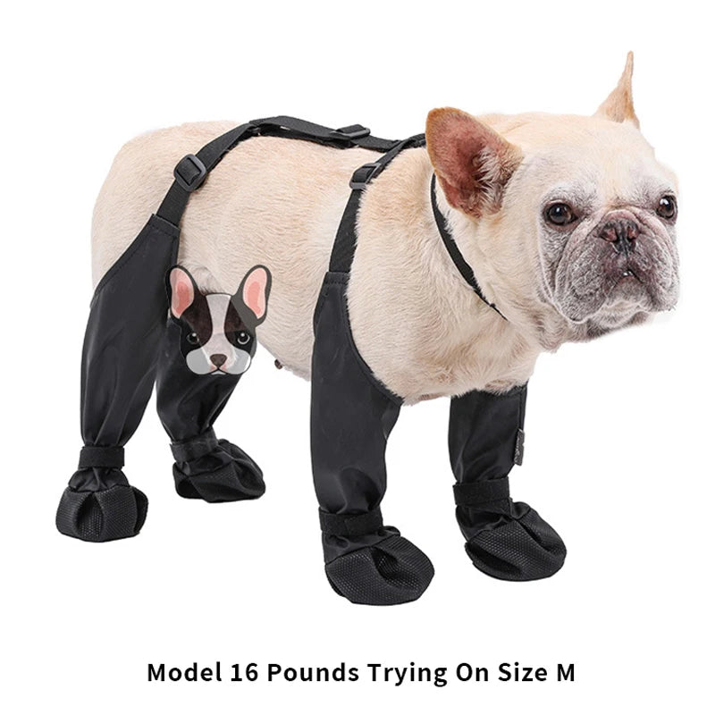 1set Pet Rain Shoes Dog Rain Boots Waterproof Dog Boots Small Puppy Medium Large Dogs Pet Booties Anti-Slip Dog Shoes Rain Snow