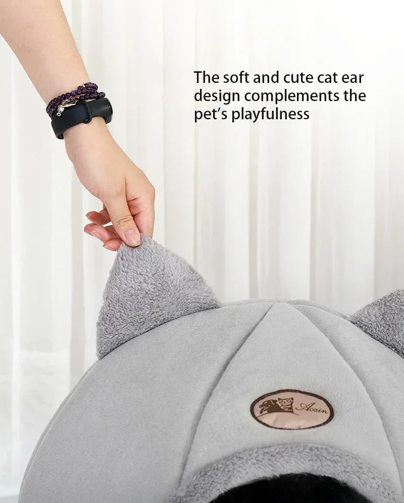 Deep Sleep Comfort in Winter Cat Bed Iittle Mat Basket Small Dog House Products Pets Tent Cozy Cave Nest Indoor Cama Gato