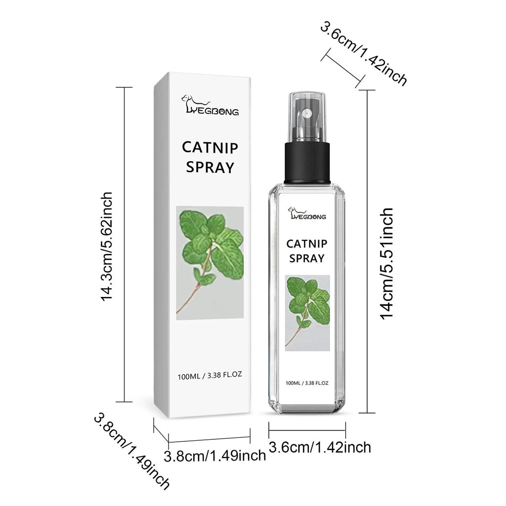 Natural Catnip Spray Cats Happy Water Formula to Promote Appetite Relieve Anxiety Increase Vitality Pet Training Mood Enhancer