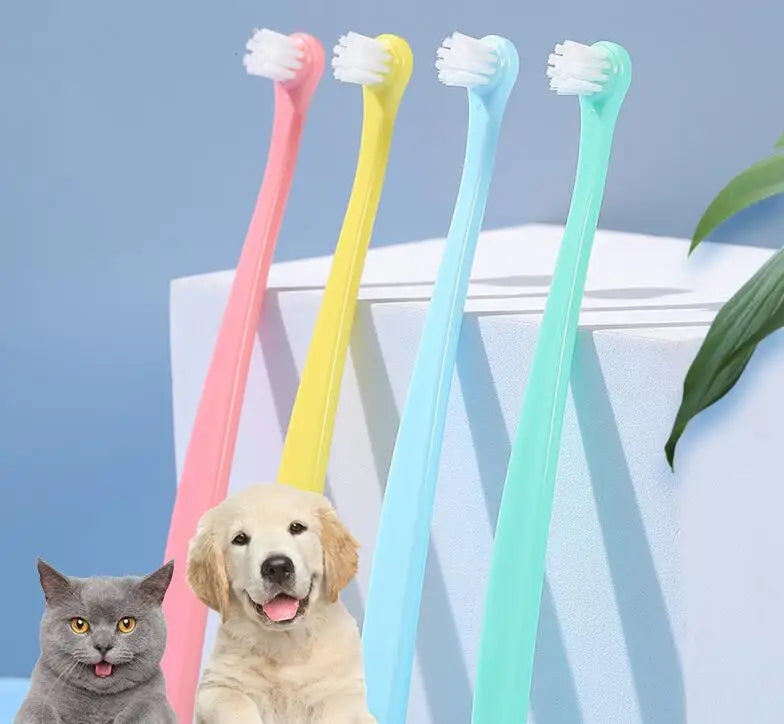 Cat Toothbrush Dog Teeth Cleaning Pet Grooming Cat Toothbrushes Soft Hair Teeth Brush for Cats Mouth Cleaning Tools Pet Products